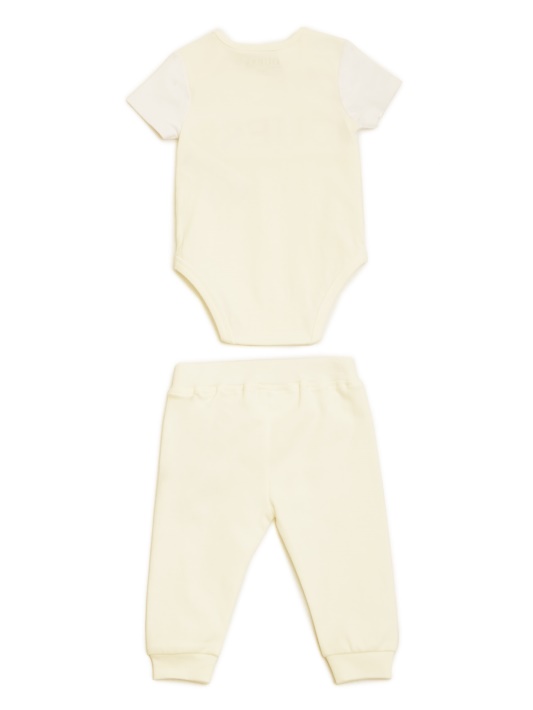 Guess Body Ir Kelnių Komplektas (0-24m) Druskos Baltos Spalvos